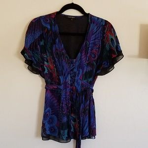 Colorful Nanette Lepore Silk Blouse
